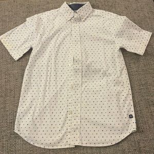 Chaps Boys M 10-12 polka dot short sleeved button down
